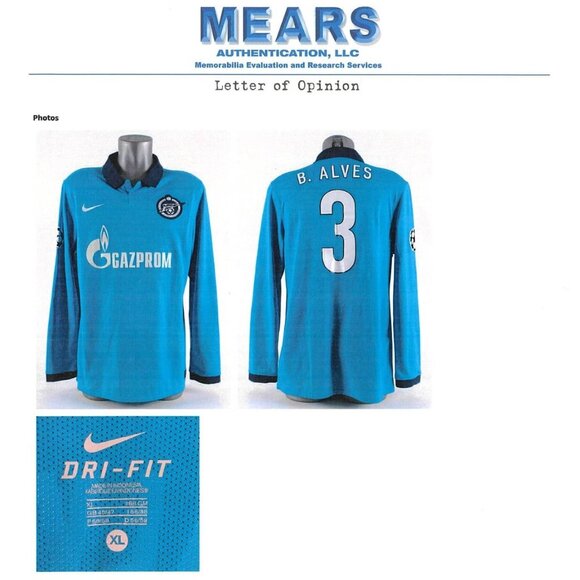 Bruno Alves Zenit St. Petersburg UEFA Champions League Match Worn Jersey - Picture 10 of 12